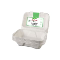 Kafem Ekolojik Sandviç Kapaklı Tabak 25 Li X 5 Paket