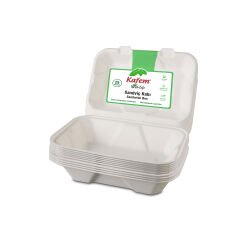 Kafem Ekolojik Sandviç Kapaklı Tabak 25 Li X 5 Paket