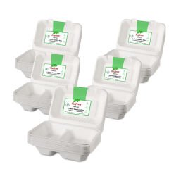 Kafem Ekolojik 2 Göz Kapaklı Karton Tabak 25 li X 10 Paket (Koli)