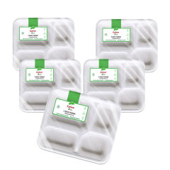 Kafem Ekolojik 4 Göz Tabldot Karton Tabak 25 li X 5 Paket