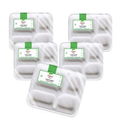 Kafem Ekolojik 4 Göz Tabldot Karton Tabak 25 li X 5 Paket
