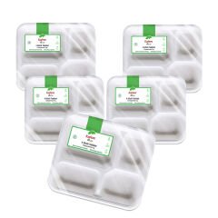 Kafem Ekolojik 4 Göz Tabldot Karton Tabak 25 li X 10 Paket (Koli)