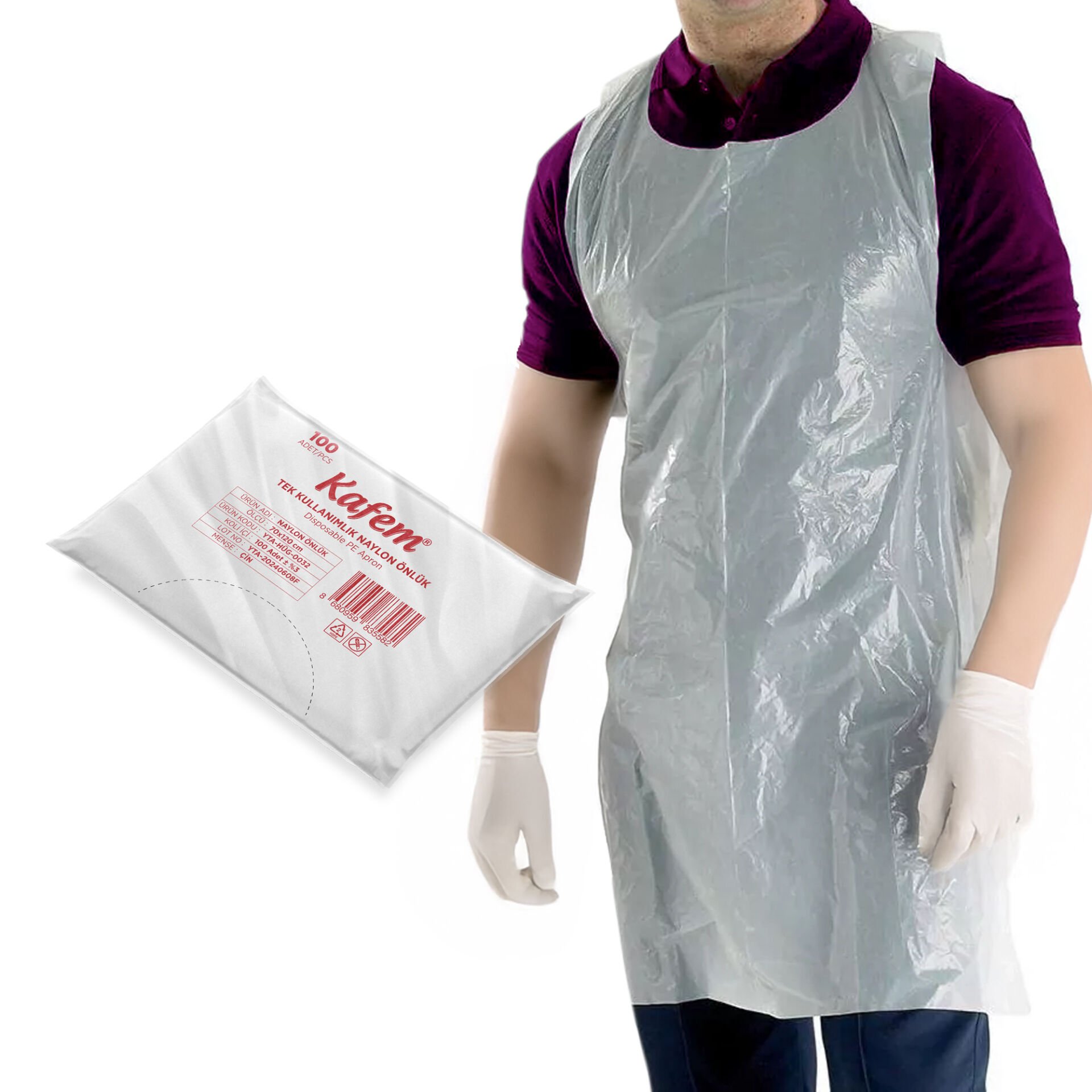 Kafem Naylon Önlük 100lü