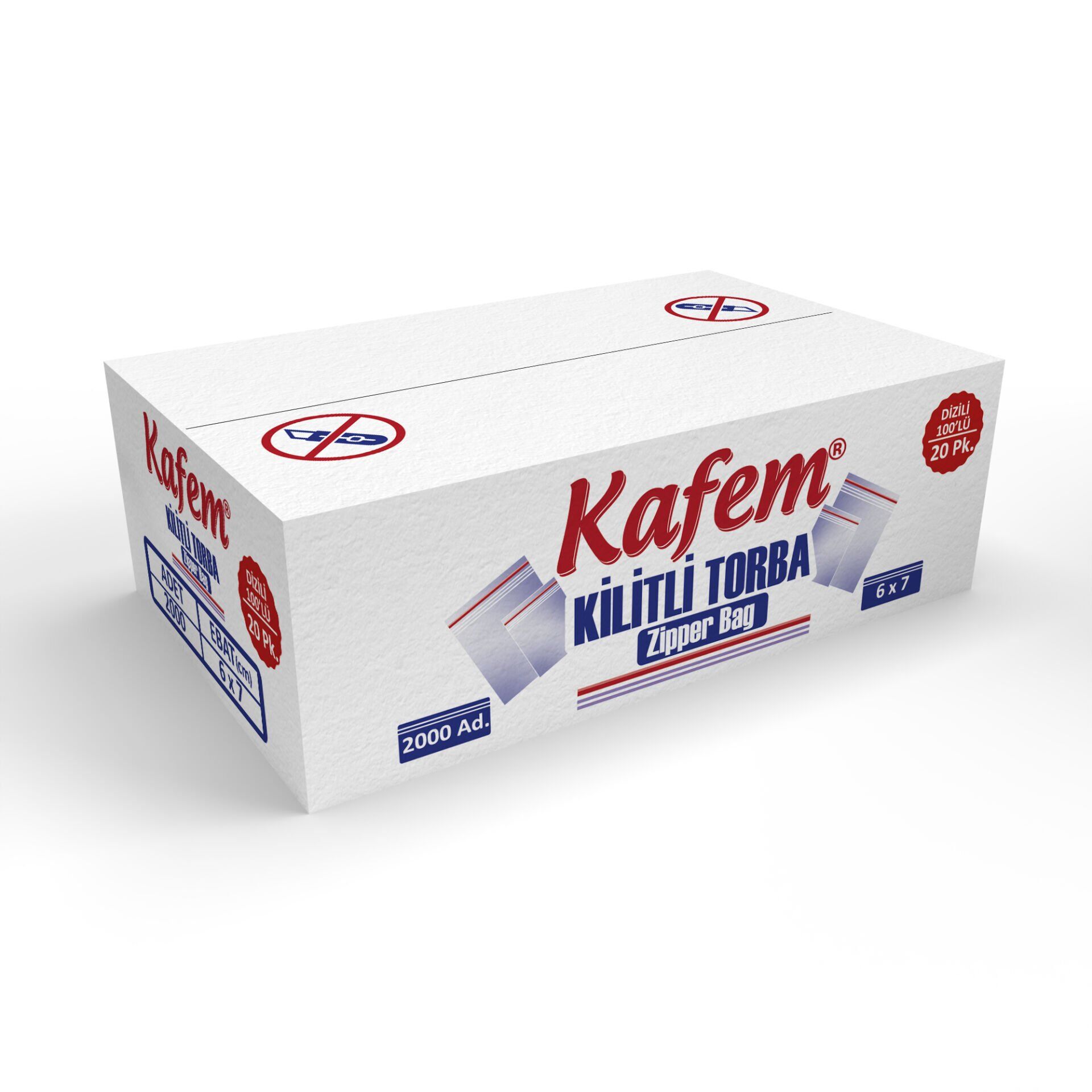 6 X 7 cm Kilitli Poşet / Naylon Torba 2000 Adet - Kafem