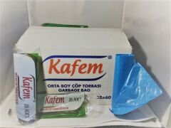 Orta Boy Çöp Torbası Poşeti 55X60 cm Rulo 10 Adet - Kafem