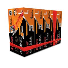 Kafem Prof Dia Ekstra Kalın Turuncu Nitril Eldiven Elmas Dokulu L 50 Adet x 5 Paket