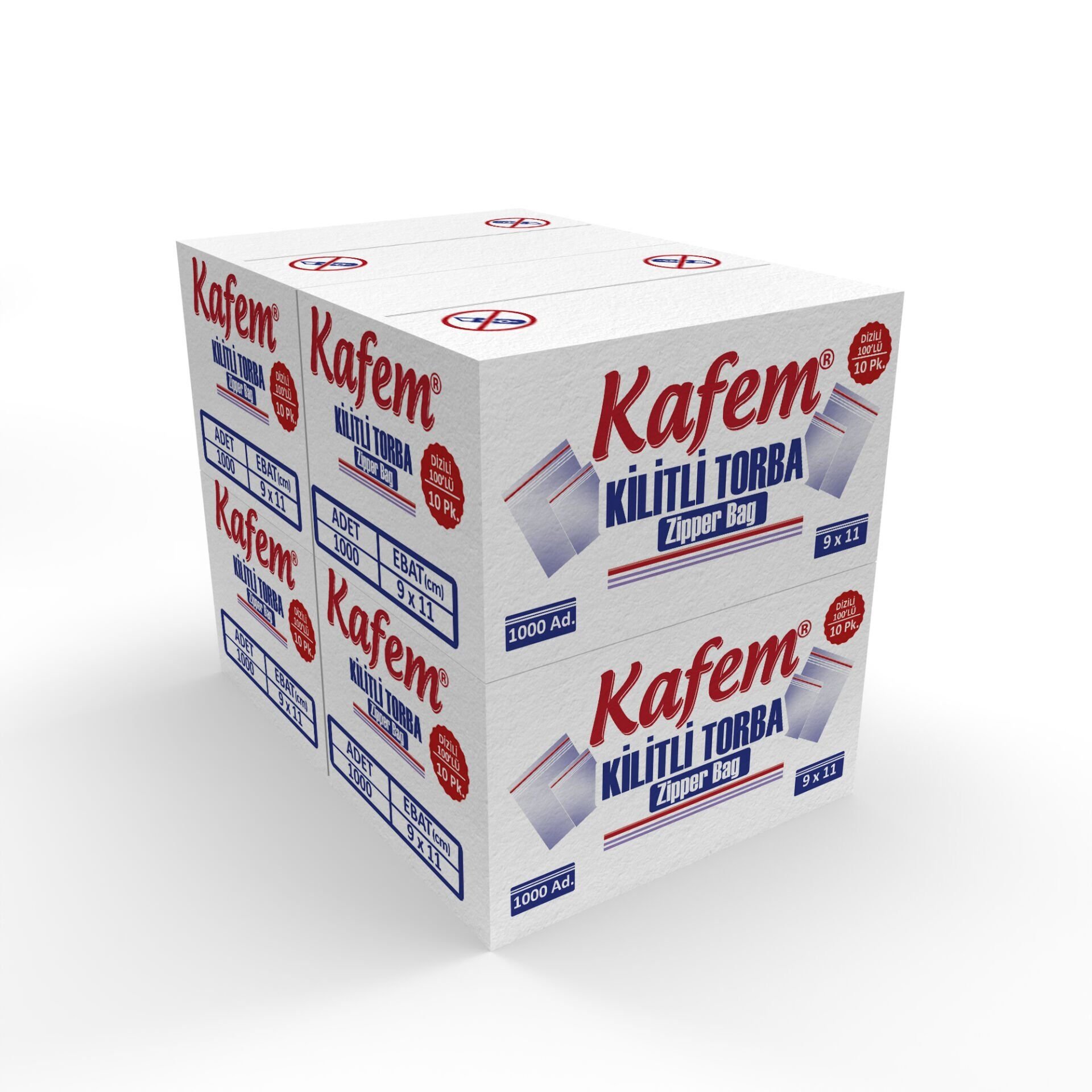 9 X 11cm Kilitli Poşet / Naylon Torba  ( 4.000 Adet )  -  Kafem