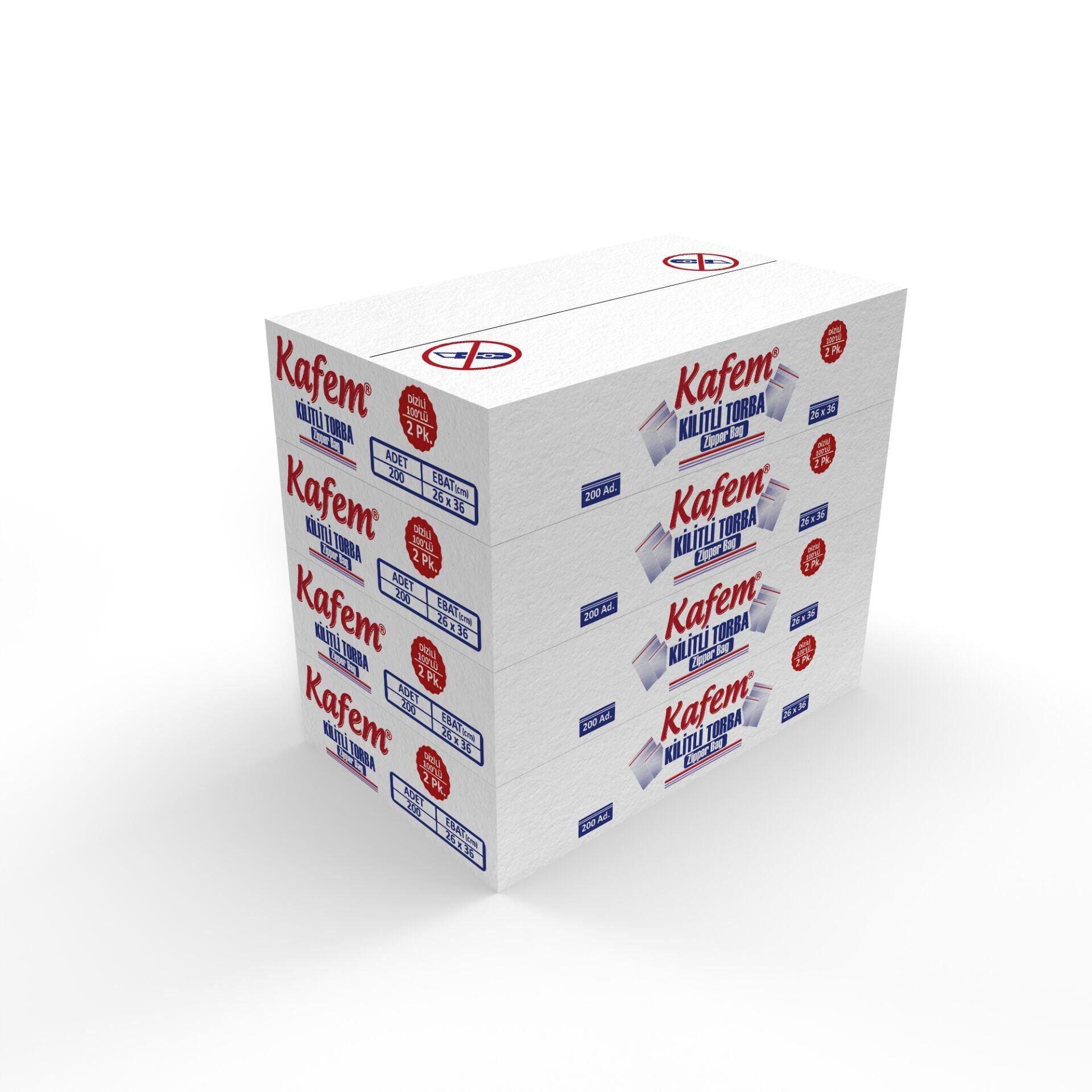 26 X 36 cm Kilitli Poşet / Naylon Torba  ( 800 Adet )  -  Kafem