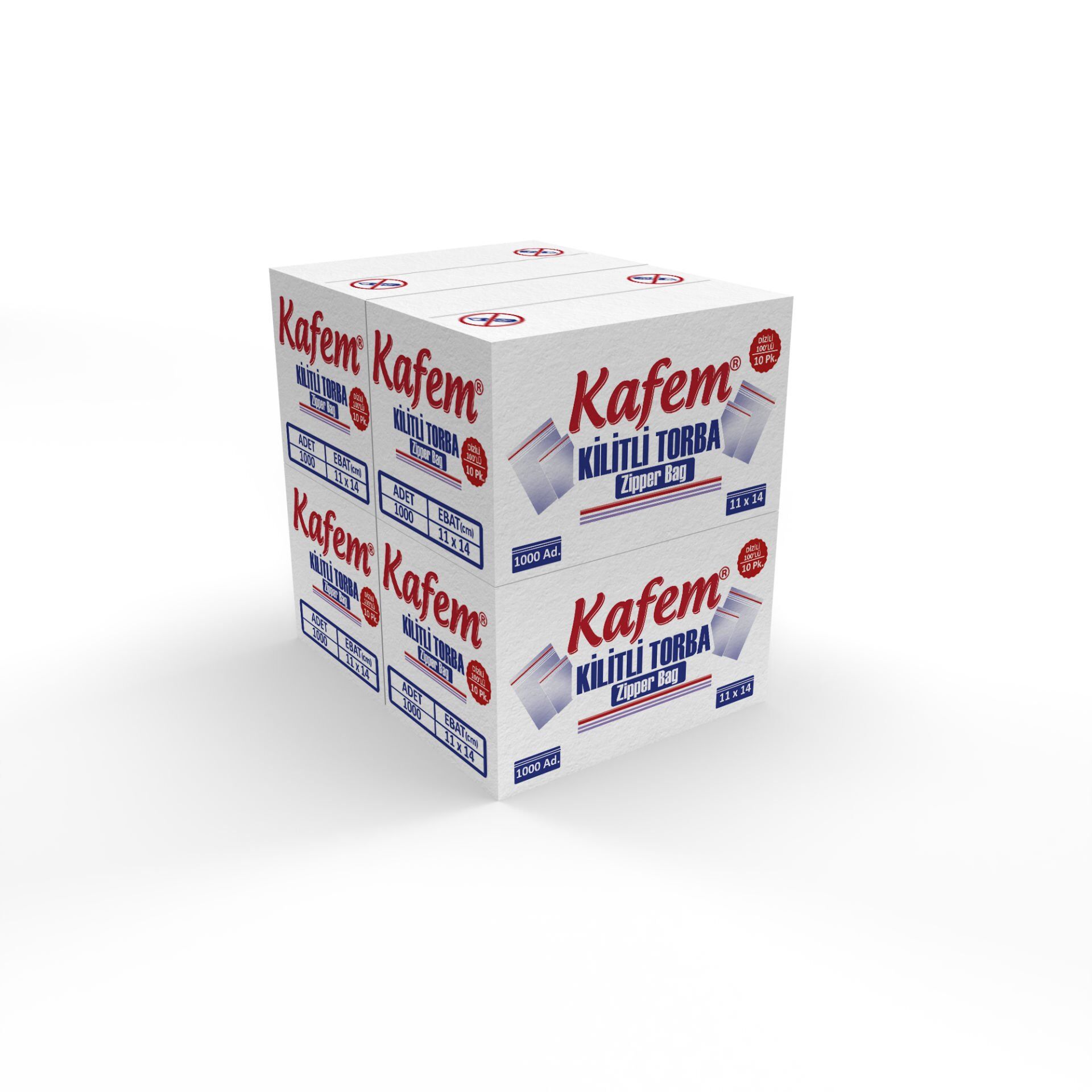 11 X 14 cm Kilitli Poşet / Naylon Torba  ( 4.000 Adet )  -  Kafem