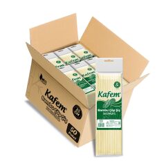 Kafem Bambu Çöp Şiş 25 cm 100 Lü X 50 Paket