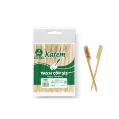 Kafem Yassı Çöp Şiş - Sunum Kürdanı 9 cm 50 Li x 10 Paket