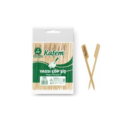Kafem Yassı Çöp Şiş - Sunum Kürdanı 9 cm 50 Li x 10 Paket