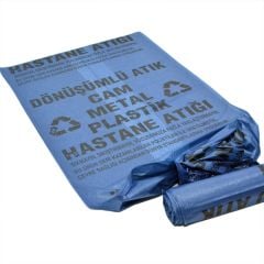 Cam Atık Hastane Çöp Poşeti 80x110 cm Jumbo 100 Adet 6 Kg