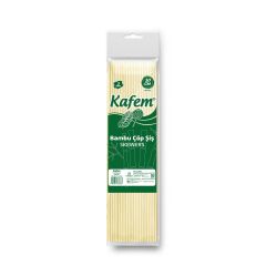 Kafem Bambu Çöp Şiş 30 cm 3 mm 100 Lü X 50 Paket