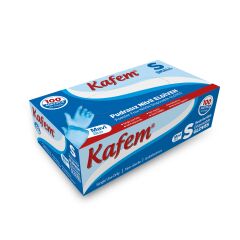 Kafem Mavi Nitril Eldiven Pudrasız (S) 100 Adet X 5 Paket