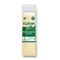 Kafem Bambu Çöp Şiş 25 cm 3 mm 100 Lü X 10 Paket