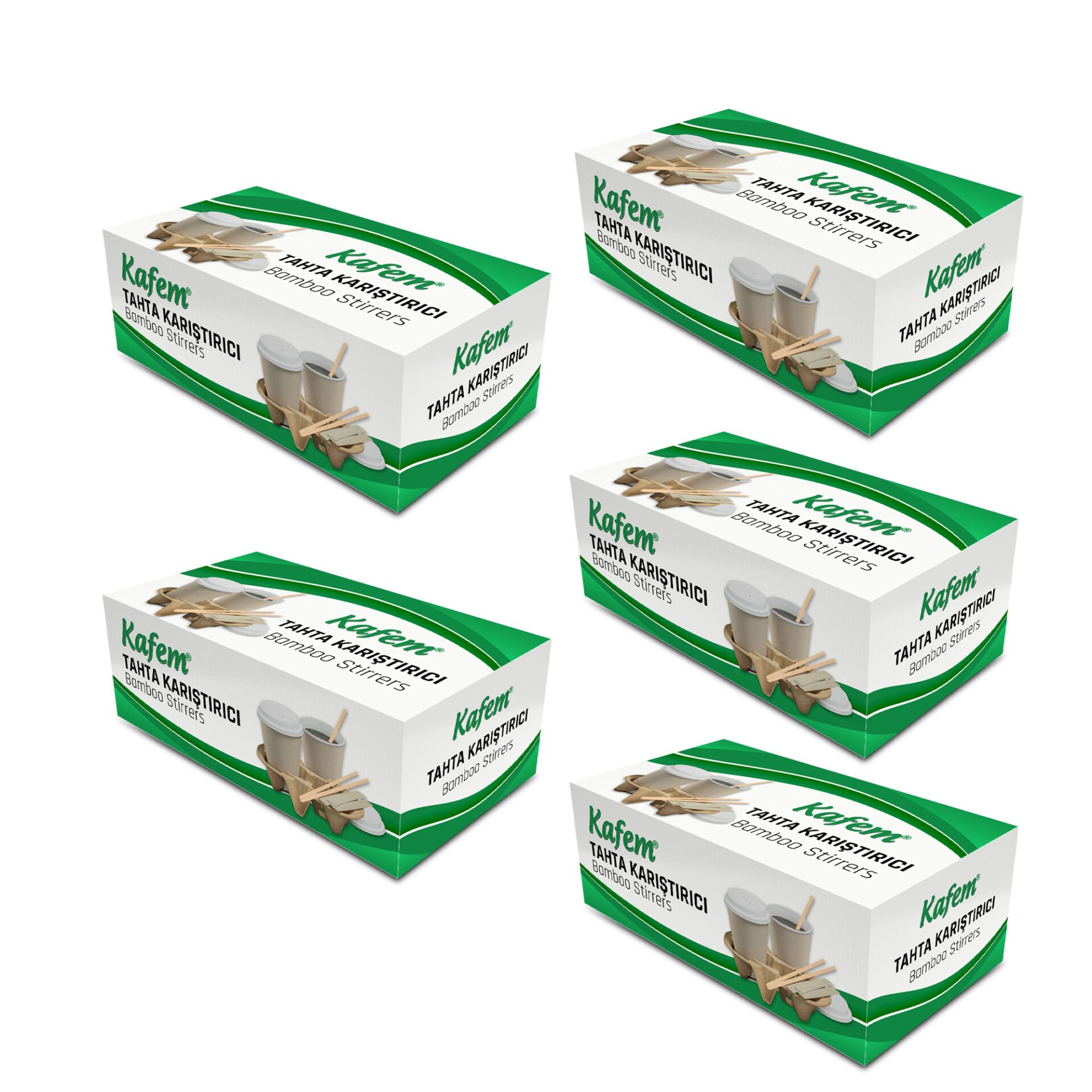 Ahşap Tahta Karıştırıcı 250 Li X 5 Paket - Kafem