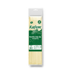 Kafem Bambu Çöp Şiş 30 cm 3 mm 100 Lü X 100 Paket (Koli)