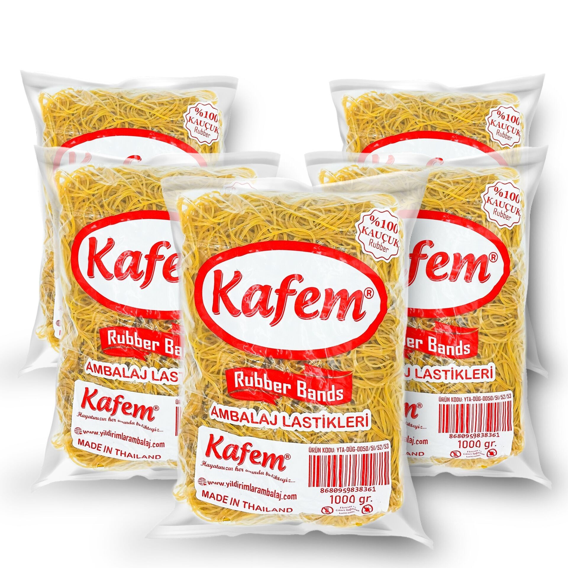 Kafem Ambalaj Lastiği 70 mm 5 Paket X 1000 Gram