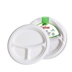 Ekolojik 26 cm 3 Gözlü Karton Tabak 25 li X 5 Paket