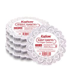 Kafem Dantel Kağıt 22 cm 100 Lü x 5 Paket