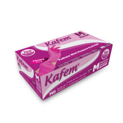 Kafem Pembe Nitril Eldiven Pudrasız (M) 100 Lü X 20 Paket (Koli)