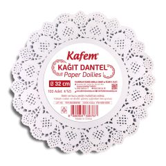 Kafem Dantel Kağıt 32 cm 100 Lü x 24 Paket
