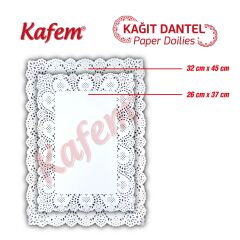 Kafem Dantel Kağıt 26 x 37 cm 100 Lü x 24 Paket