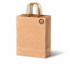 Kraft Çanta Kahverengi 18x24cm 25li x 10 Paket (Koli)