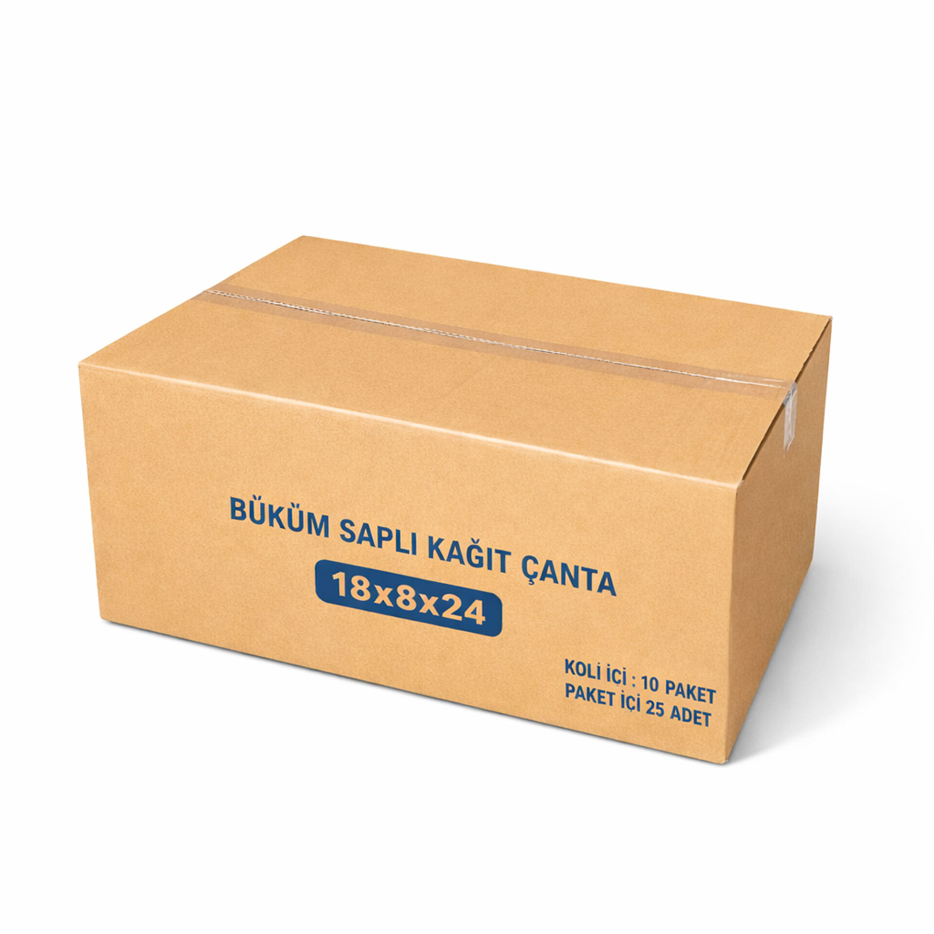 Kraft Çanta Kahverengi 18x24cm 25li x 10 Paket (Koli)