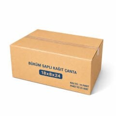 Kraft Çanta Kahverengi 18x24cm 25li x 10 Paket (Koli)