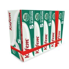 Kafem Beyaz Lateks Eldiven Pudrasız (S) 100 Lü X 5 Paket