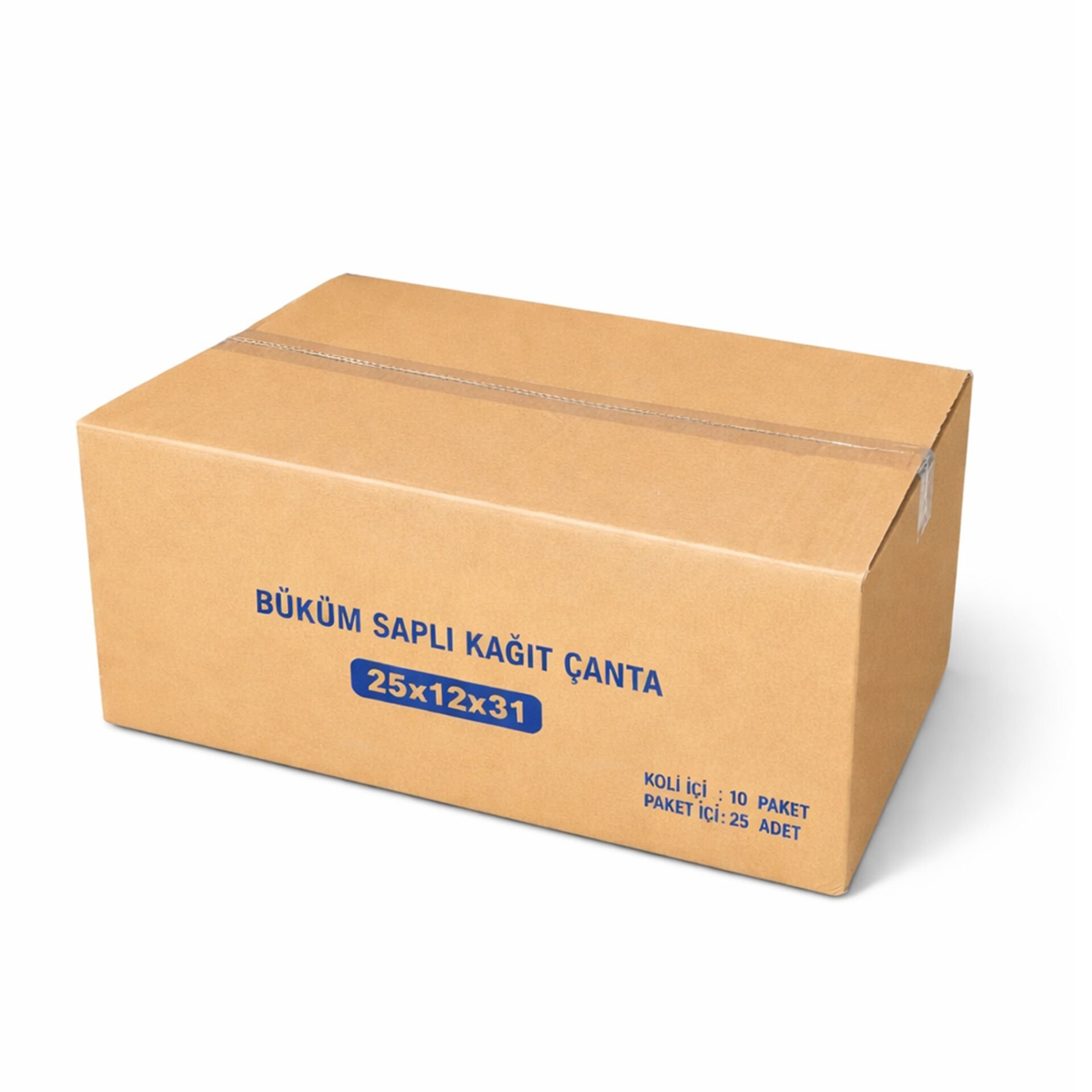 Kraft Çanta Kahverengi 25x31cm 25li x 10 Paket (Koli)