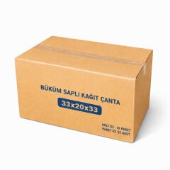 Kraft Çanta Kahverengi 33x33cm 25li x 10 Paket (Koli)