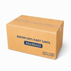 Kraft Çanta Kahverengi 33x33cm 25li x 10 Paket (Koli)