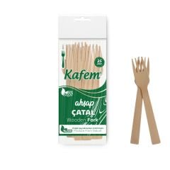 Kafem Ahşap Çatal 25 Li X 10 Paket