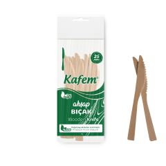 Kafem Ahşap Bıçak 25 Li X 10 Paket