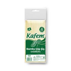 Kafem Bambu Çöp Şiş 15 cm 3 mm 100 Lü X 50 Paket