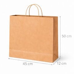 Kraft Çanta Kahverengi 45x50cm 25li x 5 Paket
