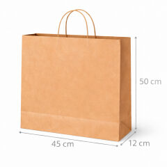 Kraft Çanta Kahverengi 45x50cm 25li x 5 Paket