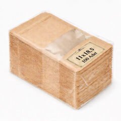 Kraft Pencereli Kilitli Doypack 11x18.5 cm 100 lü 1 Paket