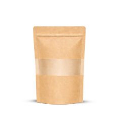 Kraft Pencereli Kilitli Doypack 16x27 cm 100 lü 1 Paket