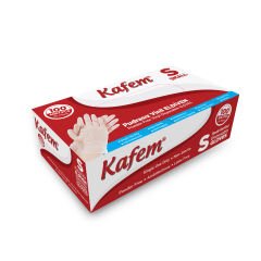 Kafem Beyaz Vinil Eldiveni Pudrasız (S) 100 Adet