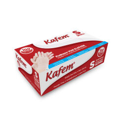 Kafem Beyaz Vinil Eldiveni Pudrasız (S) 100 Adet x 5 Paket