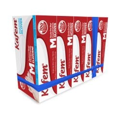Kafem Beyaz Vinil Eldiveni Pudrasız (M) 100 Adet x 5 Paket