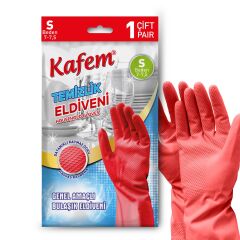 Kafem Temizlik Eldiveni (7-7,5) Small Kırmızı X 200 Paket (Koli)