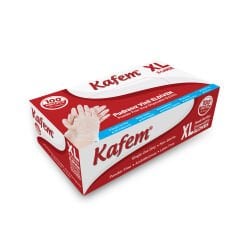 Kafem Beyaz Vinil Eldiveni Pudrasız (XL) 100 Adet