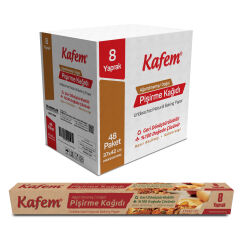 Kafem Yağlı Pişirme Kağıdı Doğal 37x42cm 8 Yaprak X 48 Adet (Koli)